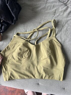 lululemon athletica Olive Green Strappy Sports Bra